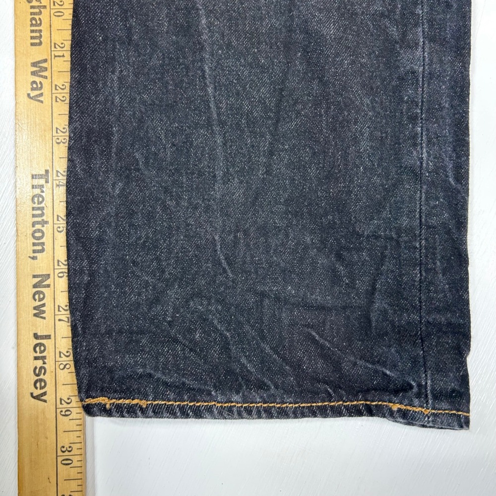Levis 501 Original Fit Jeans Mens 37x29 Dark Wash Indigo Blue Cotton Button Fly - Picture 8 of 10